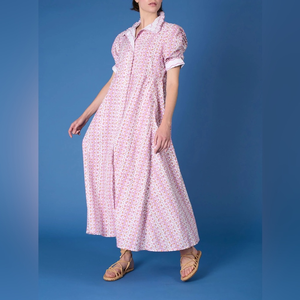 Pink Floral Maxi Dress